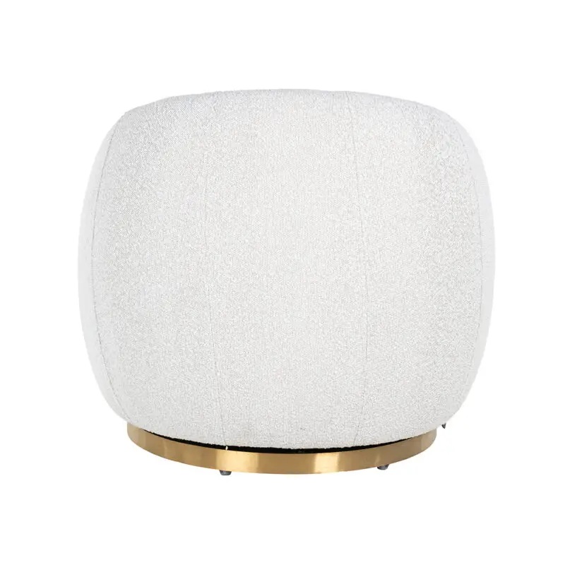 - Draaifauteuil Jago white bouclé / brushed gold (Copenhagen 900 Bouclé White)