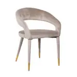 - Stoel Gia khaki velvet fire retardant (FR-Quartz 903 Khaki)