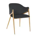 - Stoel Gwen antraciet velvet fire retardant (FR-Quartz 801 Antraciet)