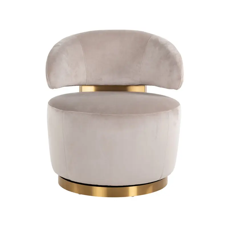 - Draaifauteuil Maxime khaki velvet (Quartz Khaki 903)
