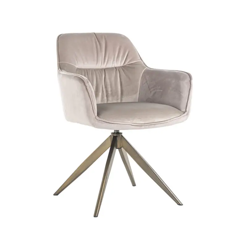 - Draaistoel Aline khaki velvet fire retardant (FR-Quartz 903 Khaki)
