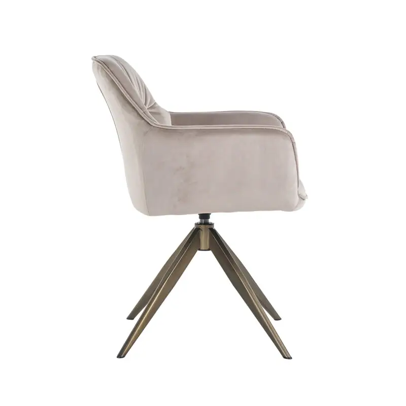- Draaistoel Aline khaki velvet fire retardant (FR-Quartz 903 Khaki)