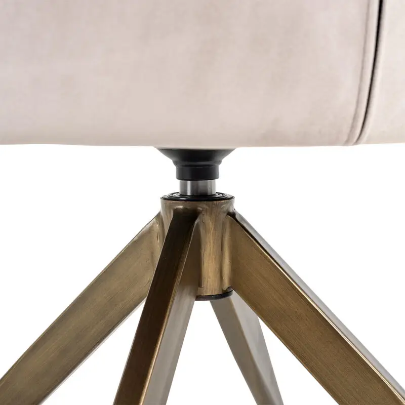 - Draaistoel Aline khaki velvet fire retardant (FR-Quartz 903 Khaki)