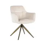 - Draaistoel Aline white chenille fire retardant (FR-Bergen 900 white chenille)
