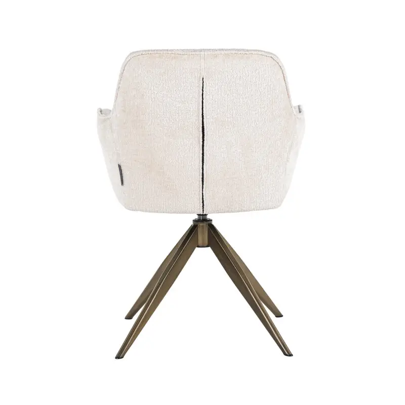 - Draaistoel Aline white chenille fire retardant (FR-Bergen 900 white chenille)