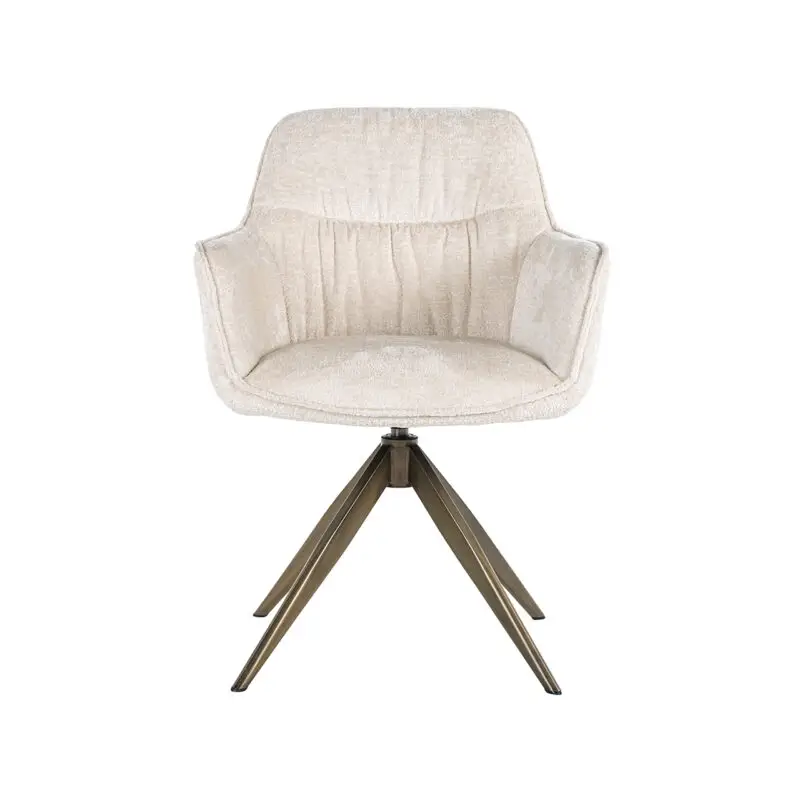 - Draaistoel Aline white chenille fire retardant (FR-Bergen 900 white chenille)