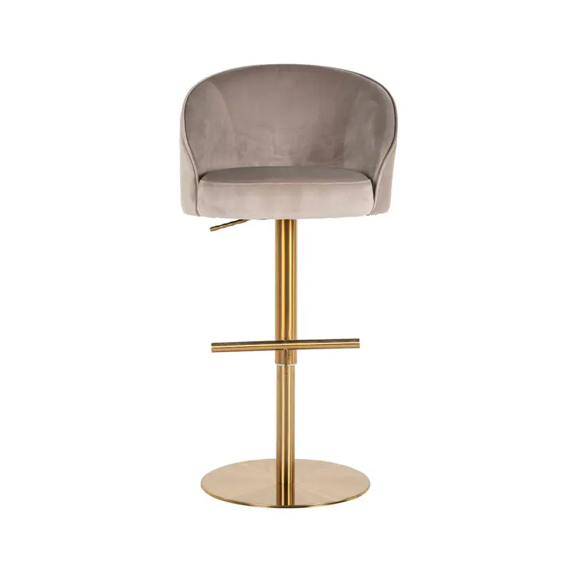 - Bar/counter stoel Zabi draaibaar khaki velvet (Quartz Khaki 903)