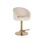 - Bar/counter stoel Zabi draaibaar white chenille (Bergen 900 white chenille)