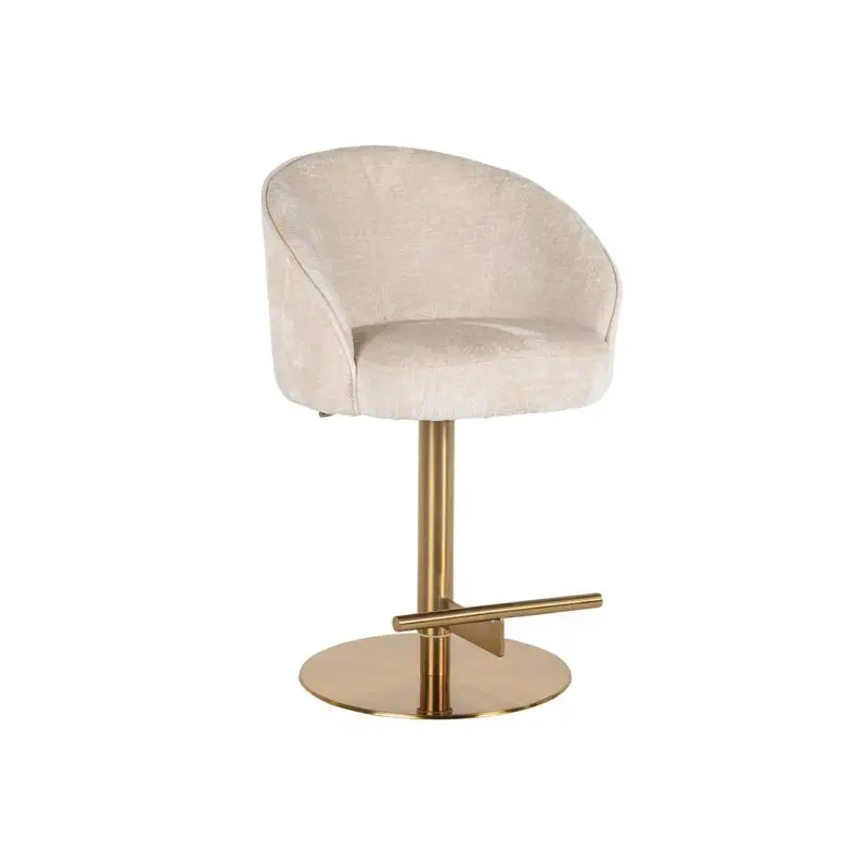- Bar/counter stoel Zabi draaibaar white chenille (Bergen 900 white chenille)
