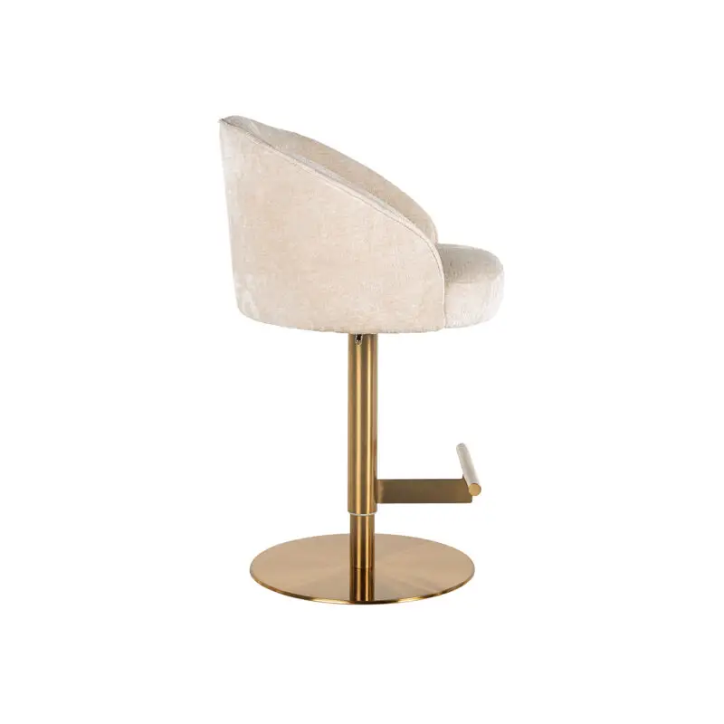 - Bar/counter stoel Zabi draaibaar white chenille (Bergen 900 white chenille)