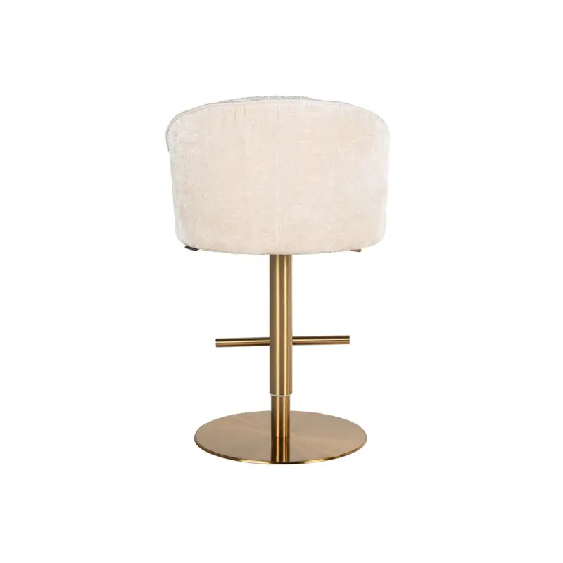 - Bar/counter stoel Zabi draaibaar white chenille (Bergen 900 white chenille)