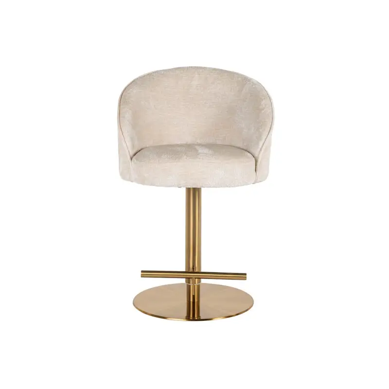 - Bar/counter stoel Zabi draaibaar white chenille (Bergen 900 white chenille)