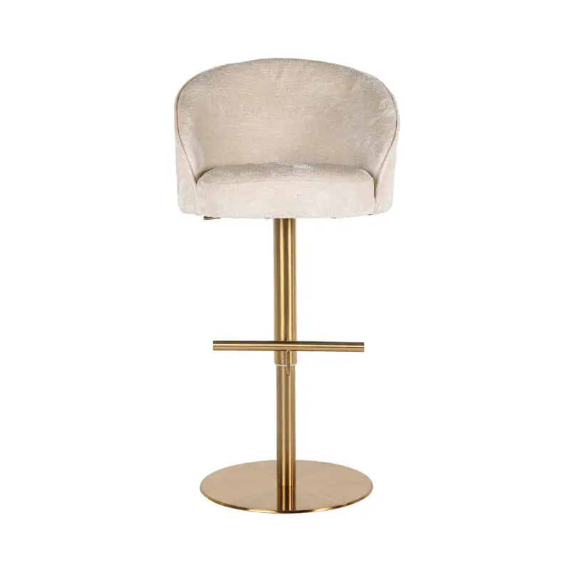 - Bar/counter stoel Zabi draaibaar white chenille (Bergen 900 white chenille)
