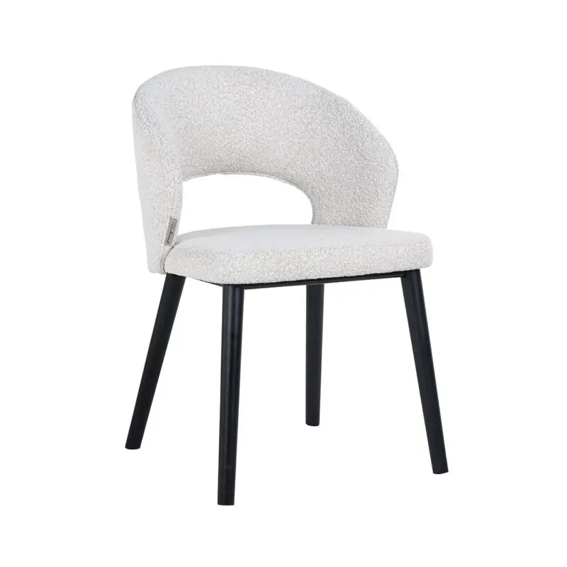 - Stoel Savoy white bouclé (Copenhagen 900 Bouclé White)