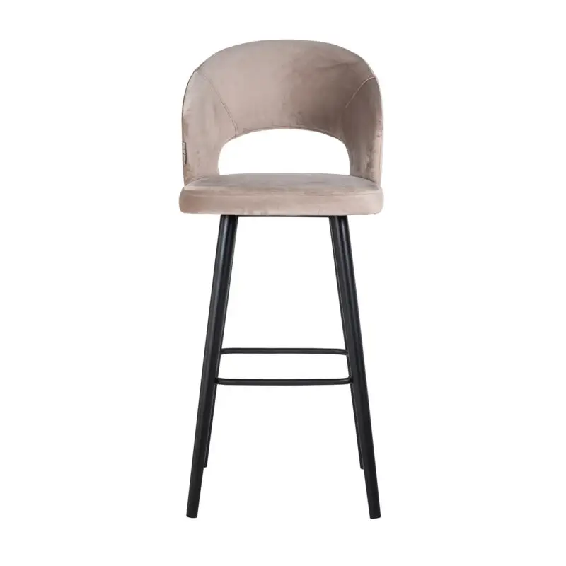 - Barstoel Savoy khaki velvet (Quartz Khaki 903)