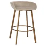 - Barstoel Cressida low back khaki velvet (set of 2) (Quartz Khaki 903)