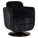 - Draaifauteuil Turner black chenille (Bergen 809 black chenille)