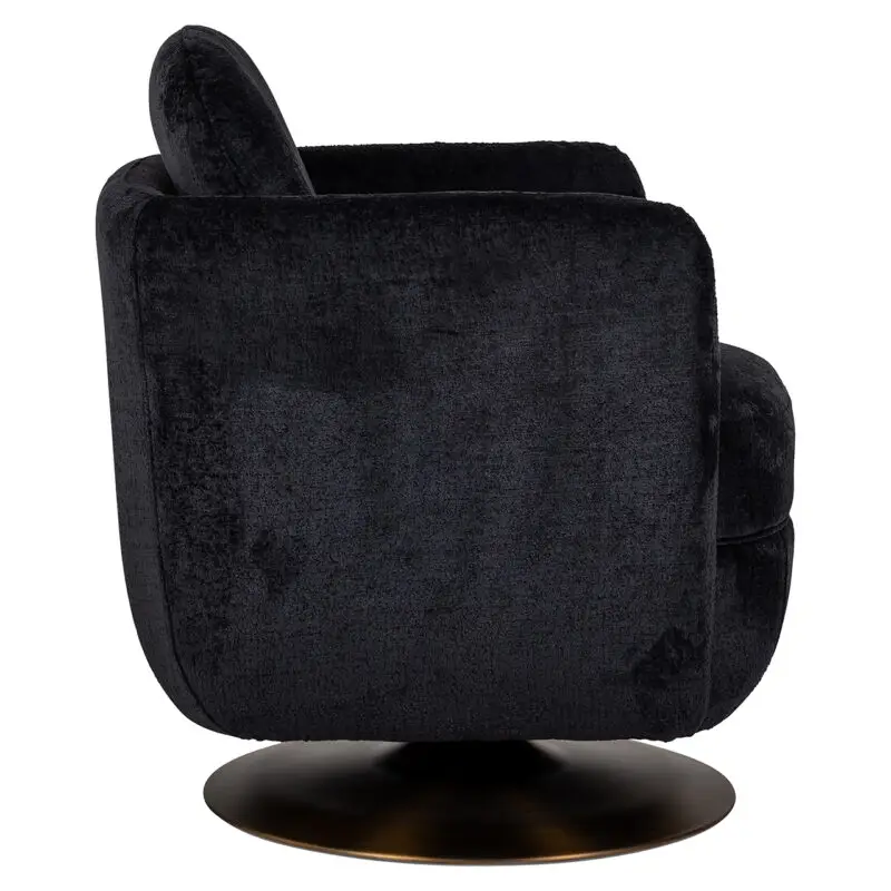 - Draaifauteuil Turner black chenille (Bergen 809 black chenille)