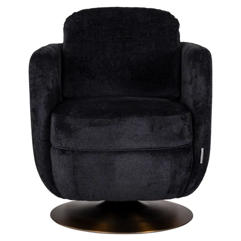- Draaifauteuil Turner black chenille (Bergen 809 black chenille)