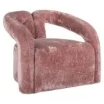 - Fauteuil Dana rose chenille (Bergen 705 rose chenille)