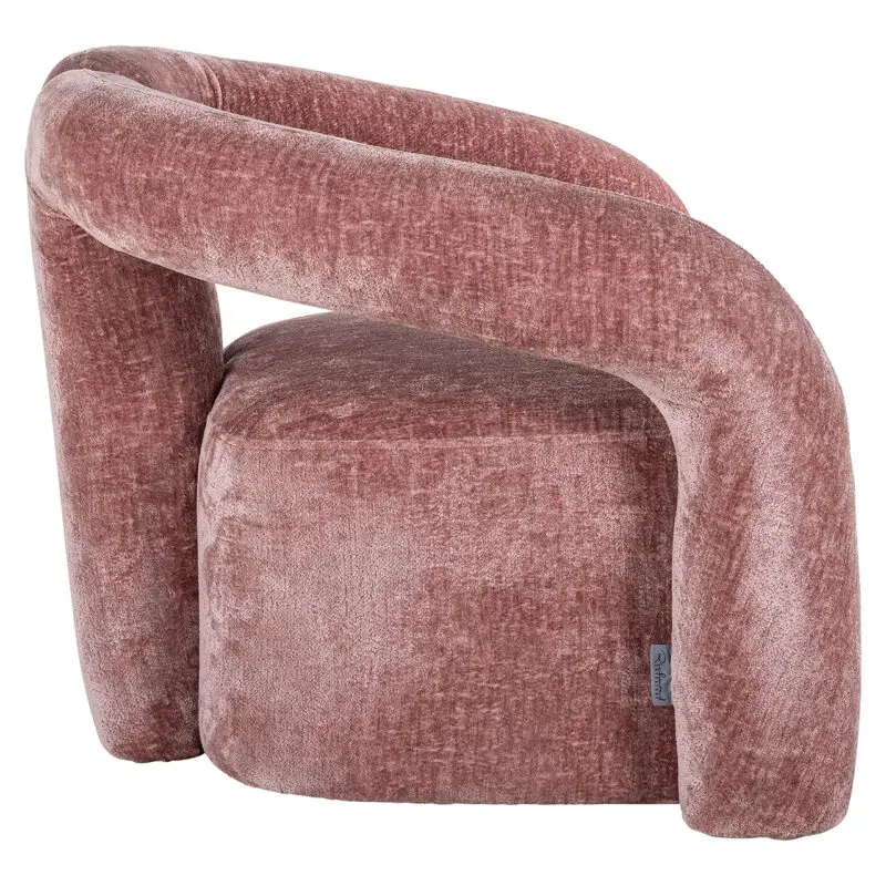 - Fauteuil Dana rose chenille (Bergen 705 rose chenille)