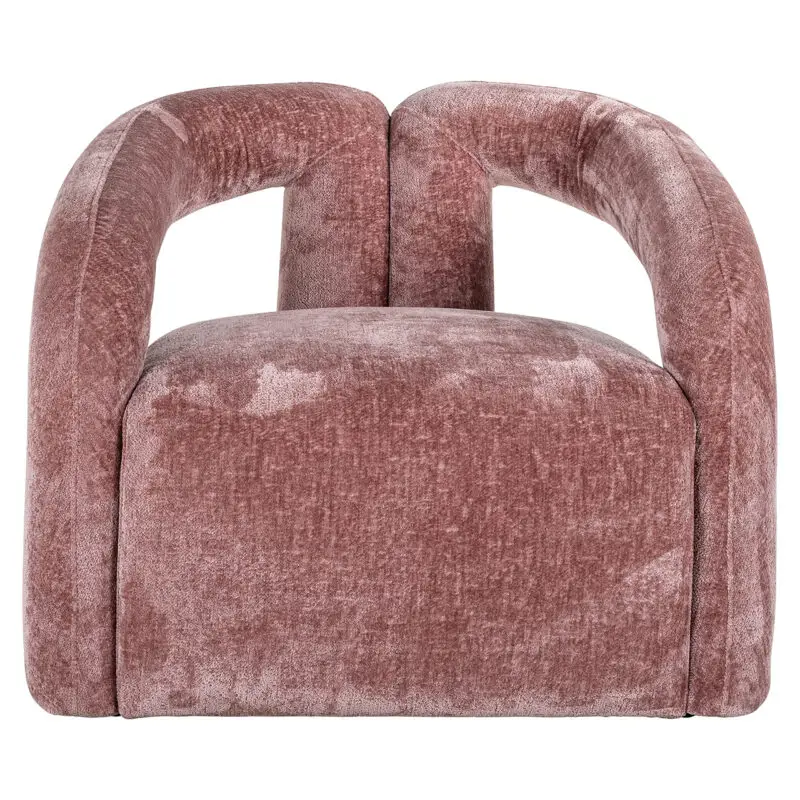 - Fauteuil Dana rose chenille (Bergen 705 rose chenille)