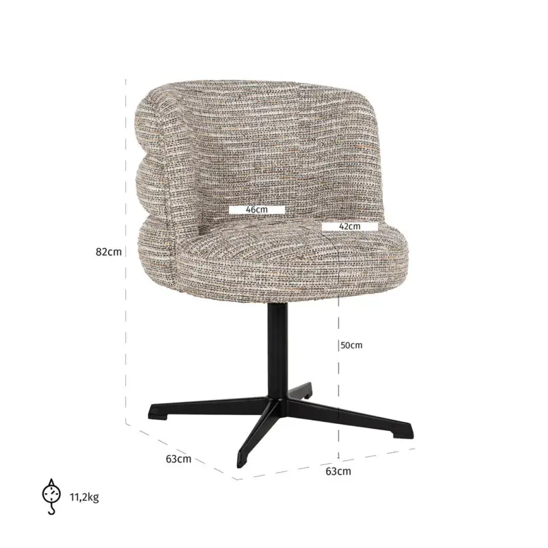 - Draaistoel Chadwick beige coco (Beige coco)
