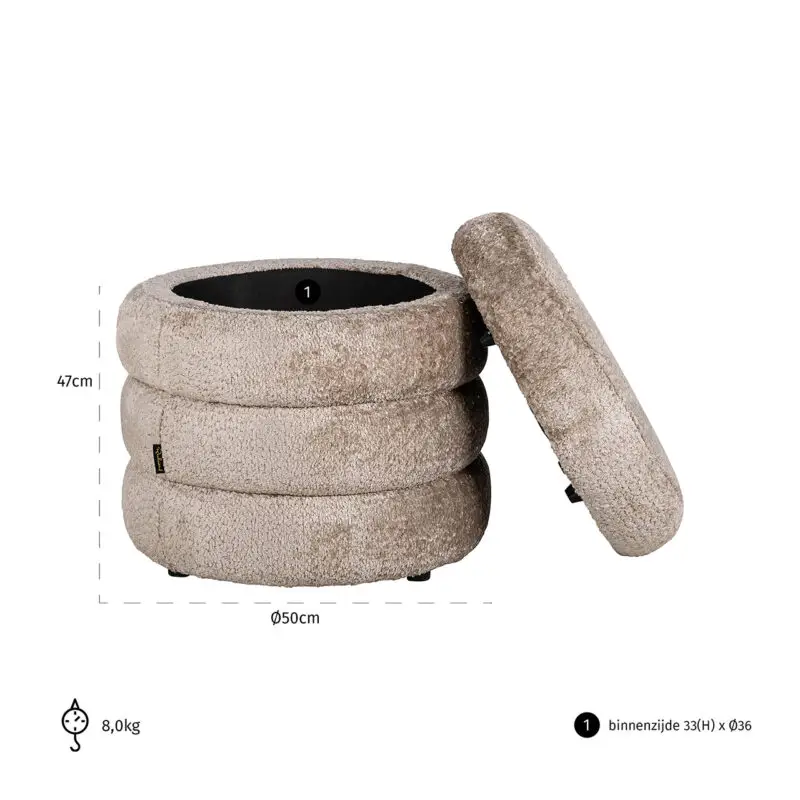 - Poef Adele Sheep Nature (Sheep 01 nature)
