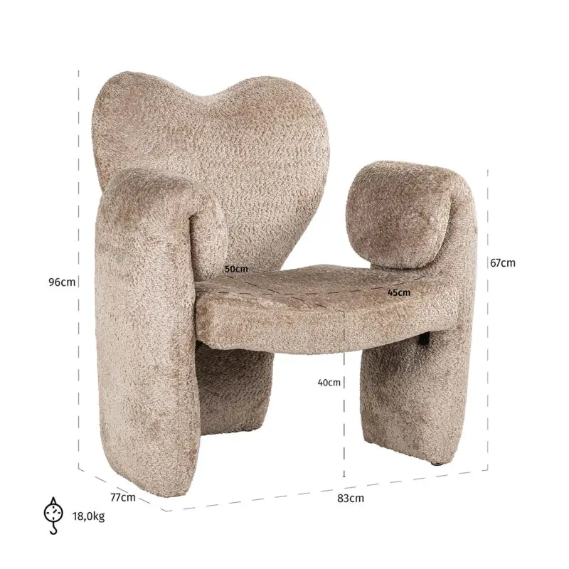 - Fauteuil Didi natural sheep (Sheep 01 nature)