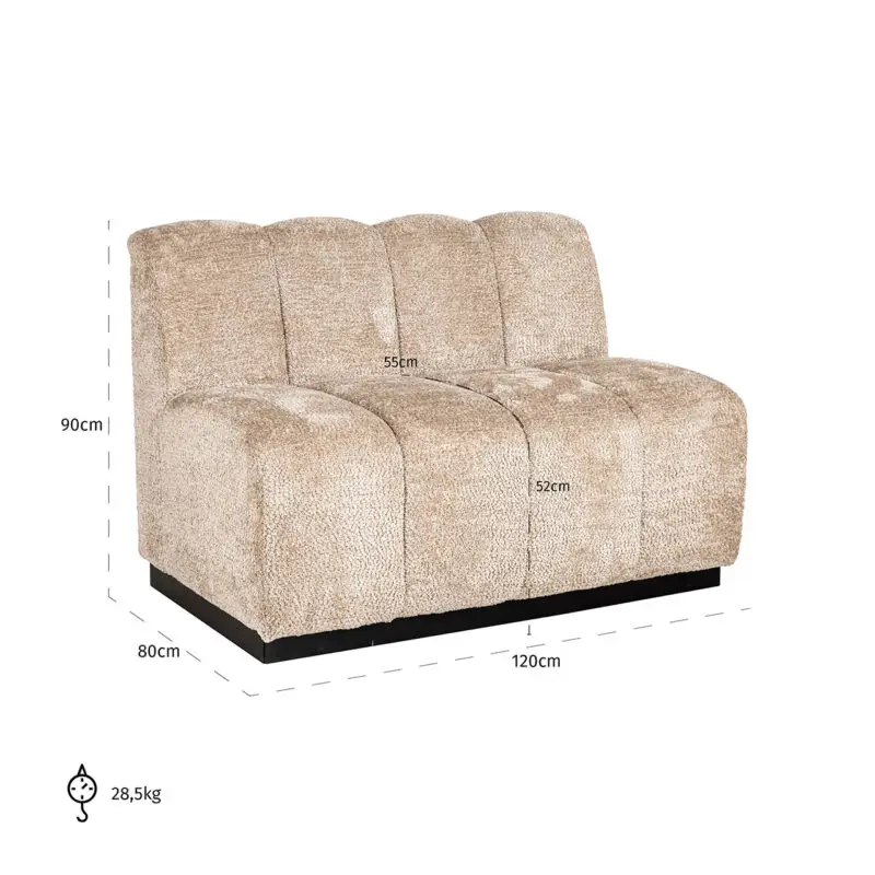 - Eetkamerbank Hillpark lovely beige (Be Lovely 170 Beige)
