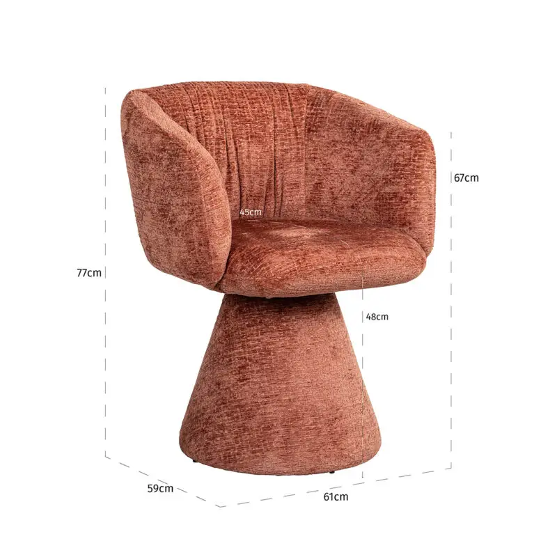 - Draaistoel Madeline blush fusion (Fusion 92 Blush)