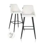 - Bar stoel Brooke white unicorn (set van 2) (Unicorn 02 white)