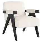 - Fauteuil Cooper white chenille (Bergen 900 white chenille)