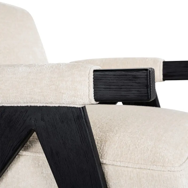 - Fauteuil Cooper white chenille (Bergen 900 white chenille)