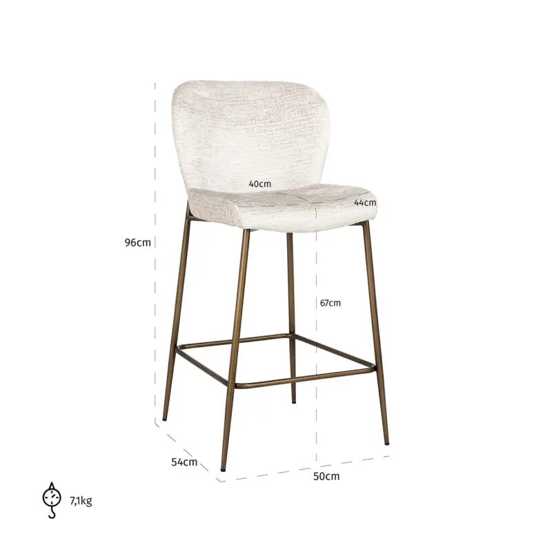 - Counterstoel Darby cream fusion (Fusion cream 02)