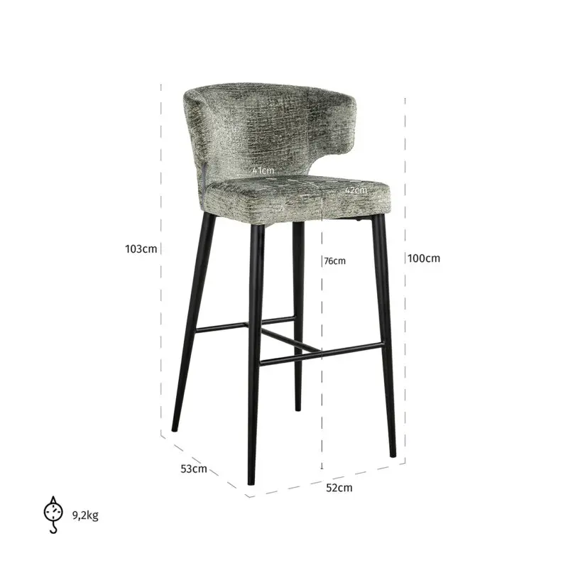 - Barstoel Taylor thyme fusion (Fusion thyme 206)