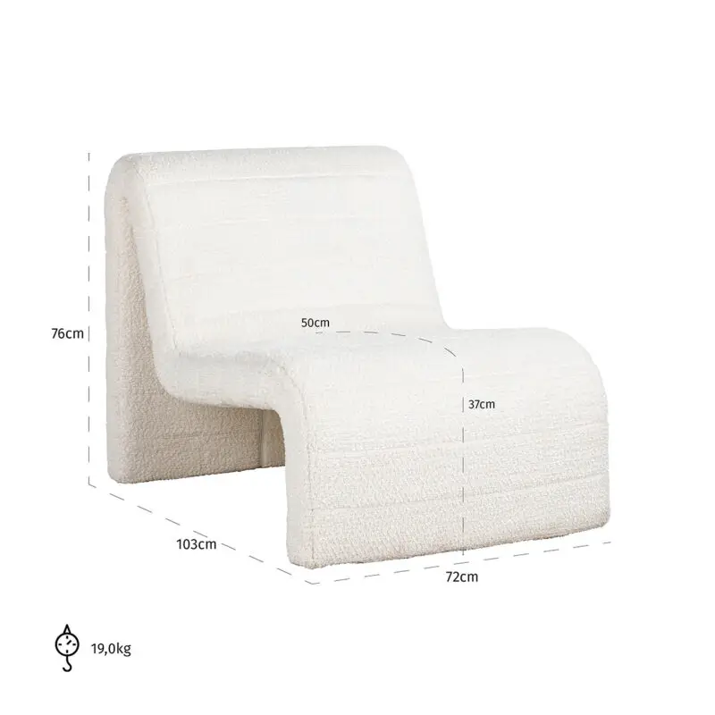 - Fauteuil Kelly lovely white (Be Lovely 02 White)