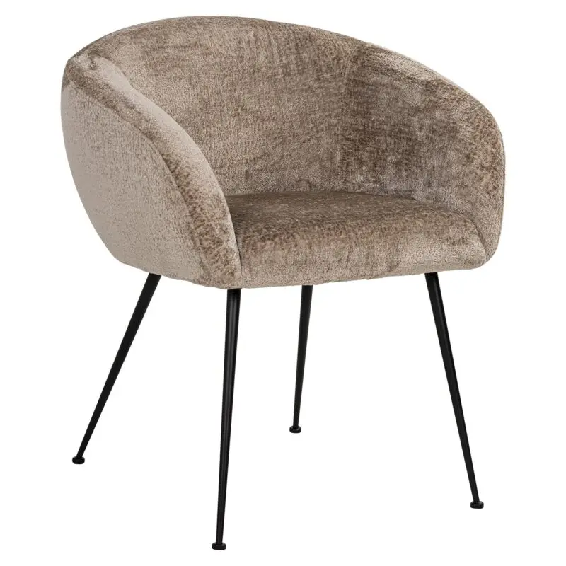 - Stoel Ruby taupe chenille (Bergen 104 taupe chenille)