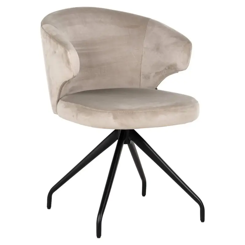 - Draaistoel Milly khaki velvet (Quartz Khaki 903)