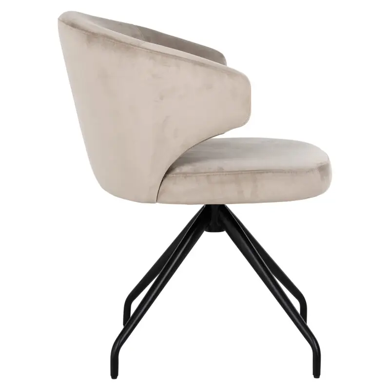 - Draaistoel Milly khaki velvet (Quartz Khaki 903)