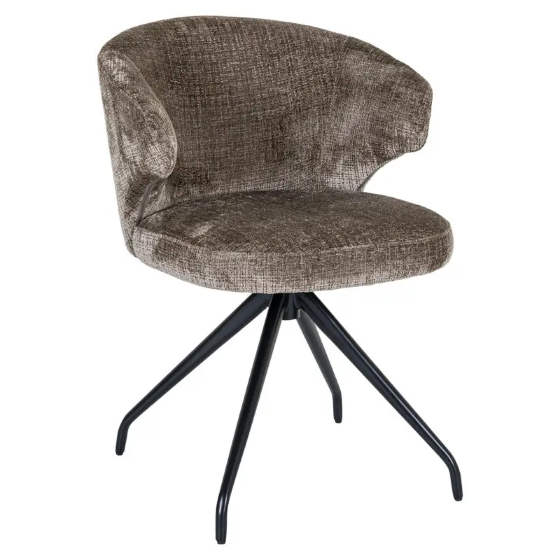 - Draaistoel Milly stone chenille (Niagara 104 Stone Chenille)