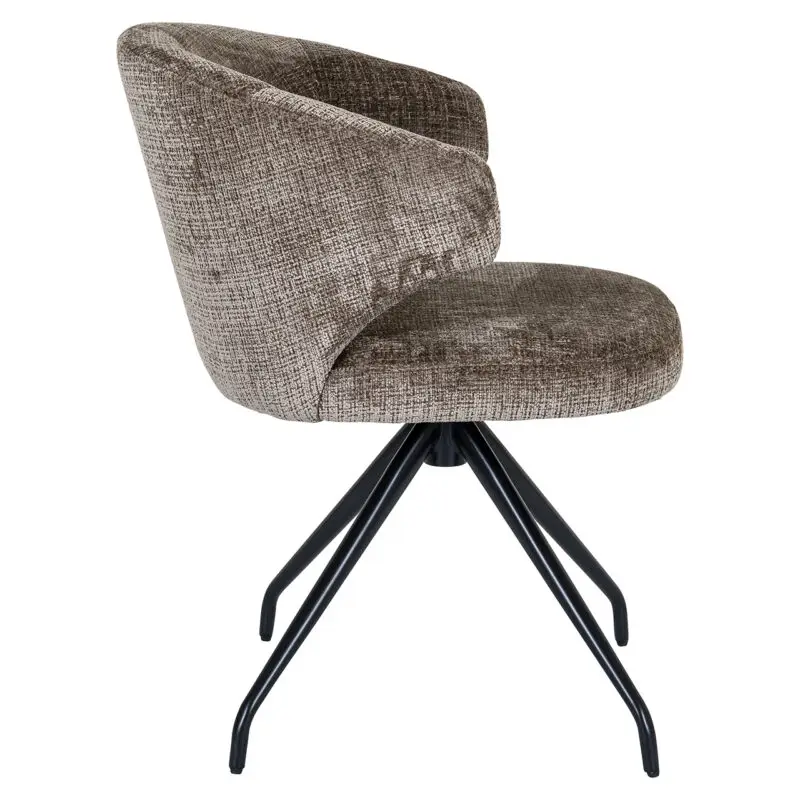 - Draaistoel Milly stone chenille (Niagara 104 Stone Chenille)