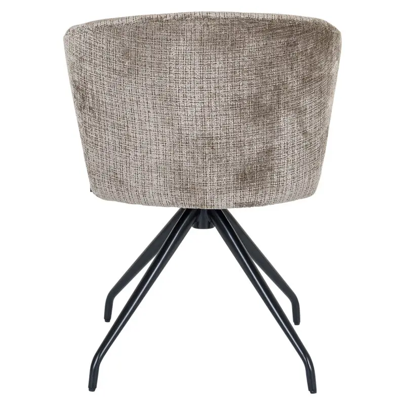 - Draaistoel Milly stone chenille (Niagara 104 Stone Chenille)
