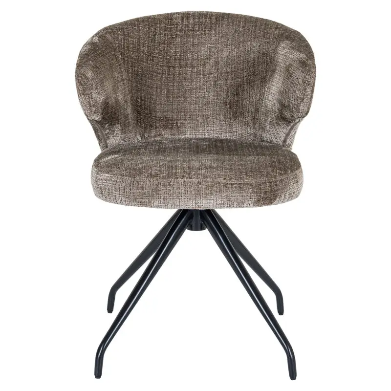 - Draaistoel Milly stone chenille (Niagara 104 Stone Chenille)