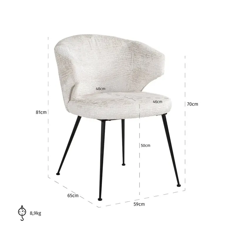 - Stoel Xandra cream fusion (Fusion cream 02)