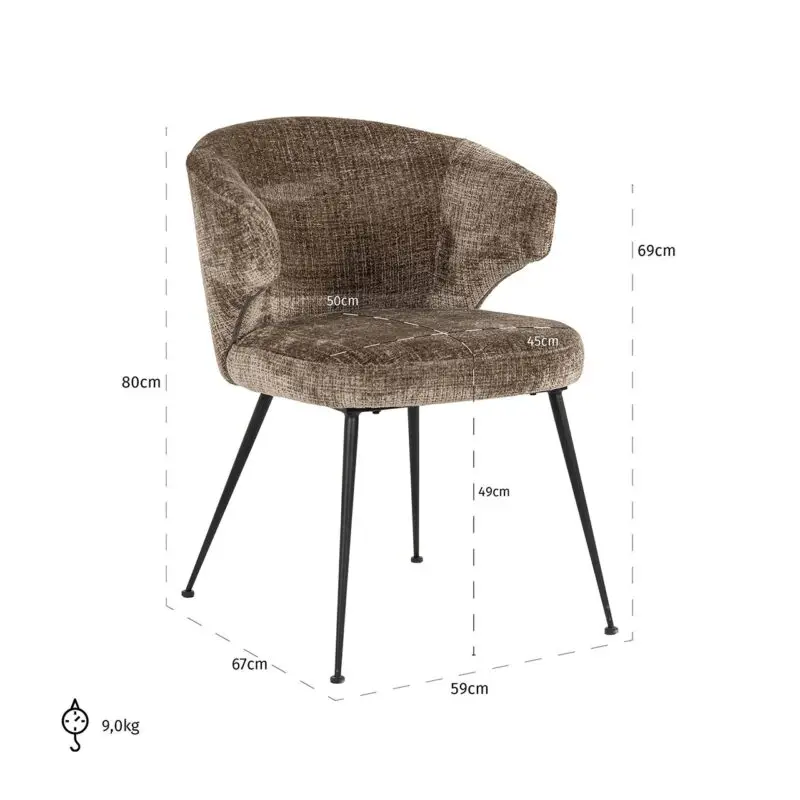 - Stoel Xandra stone chenille fire retardant (Niagara 104 Stone Chenille)