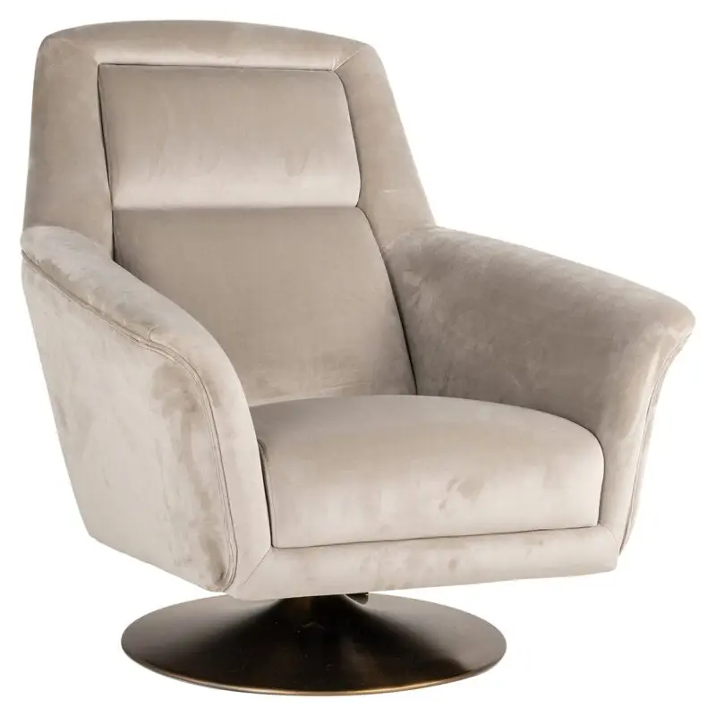 - Draaifauteuil Nora khaki velvet (Quartz Khaki 903)