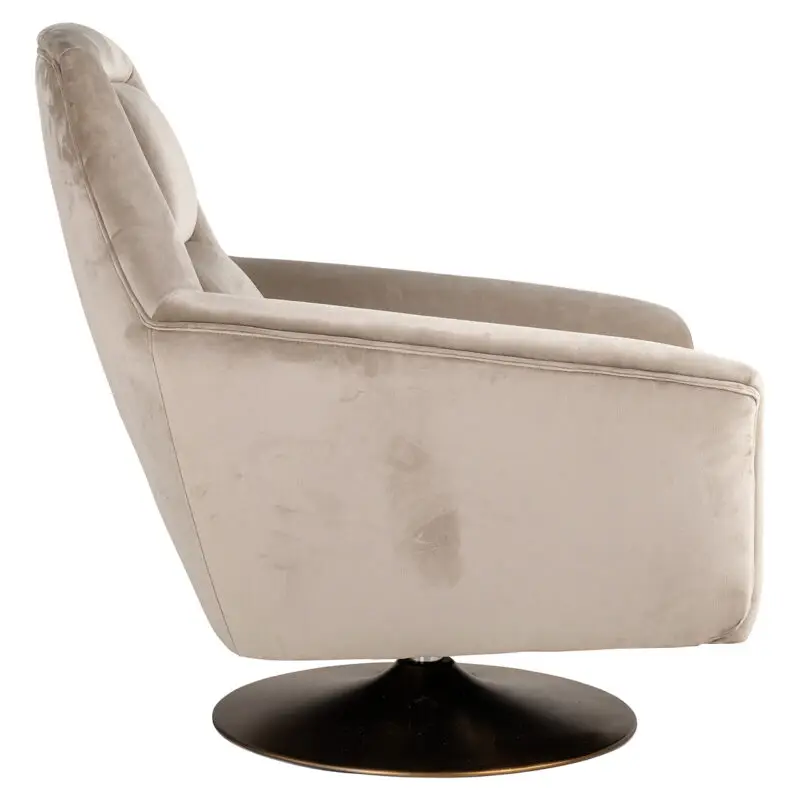 - Draaifauteuil Nora khaki velvet (Quartz Khaki 903)