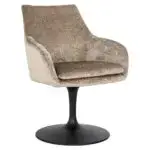 - Draaistoel Marlon taupe chenille (Bergen 104 taupe chenille)