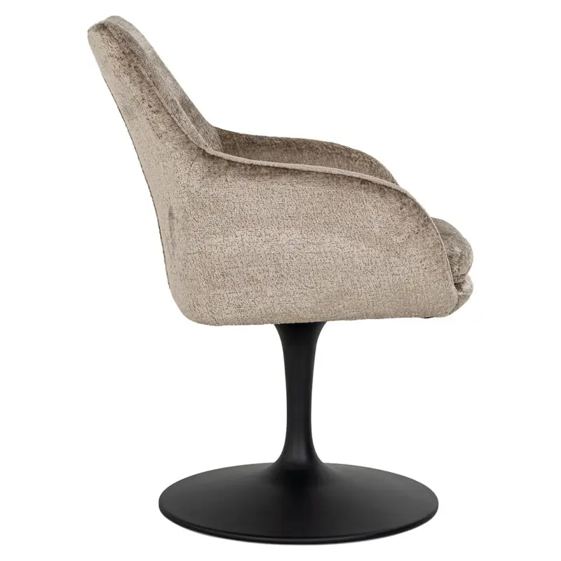 - Draaistoel Marlon taupe chenille (Bergen 104 taupe chenille)